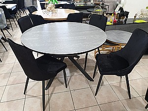 פינת אוכל עגולה מעץ נפתחת + 4 כיסאות דגם DT20 פינת אוכל עגולה מעץ נפתחת + 4 כיסאות דגם DT20