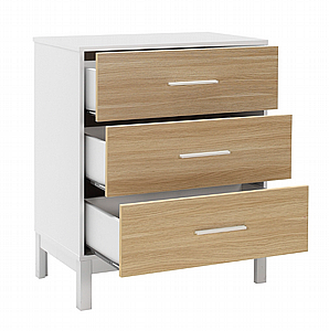 Lilium-SFN-1403-MB-1 - אלון-לבן- שידת מגירות מעוצבת Lilium-SFN-1403-MB-1 - אלון-לבן- שידת מגירות מעוצבת