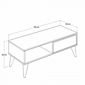 Gambel SHP-655 – שולחן סלון עם מגירה Gambel SHP-655 – שולחן סלון עם מגירה