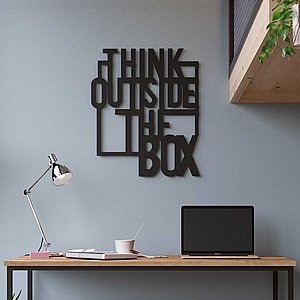 Think outside of the box LA12 – דקורציה לקיר ממתכת Think outside of the box LA12 – דקורציה לקיר ממתכת